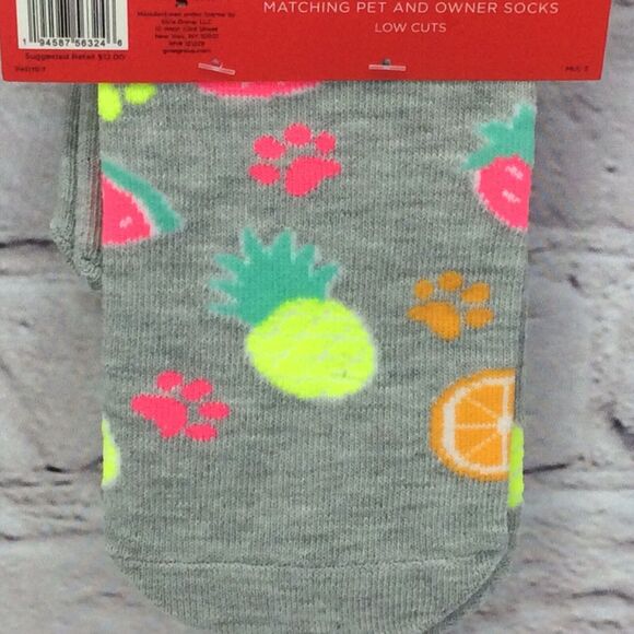Marilyn Monroe Matching Pet & Owner Low Cut Socks Womens O/S Small Dog Fruit NWT - Picture 6 of 6